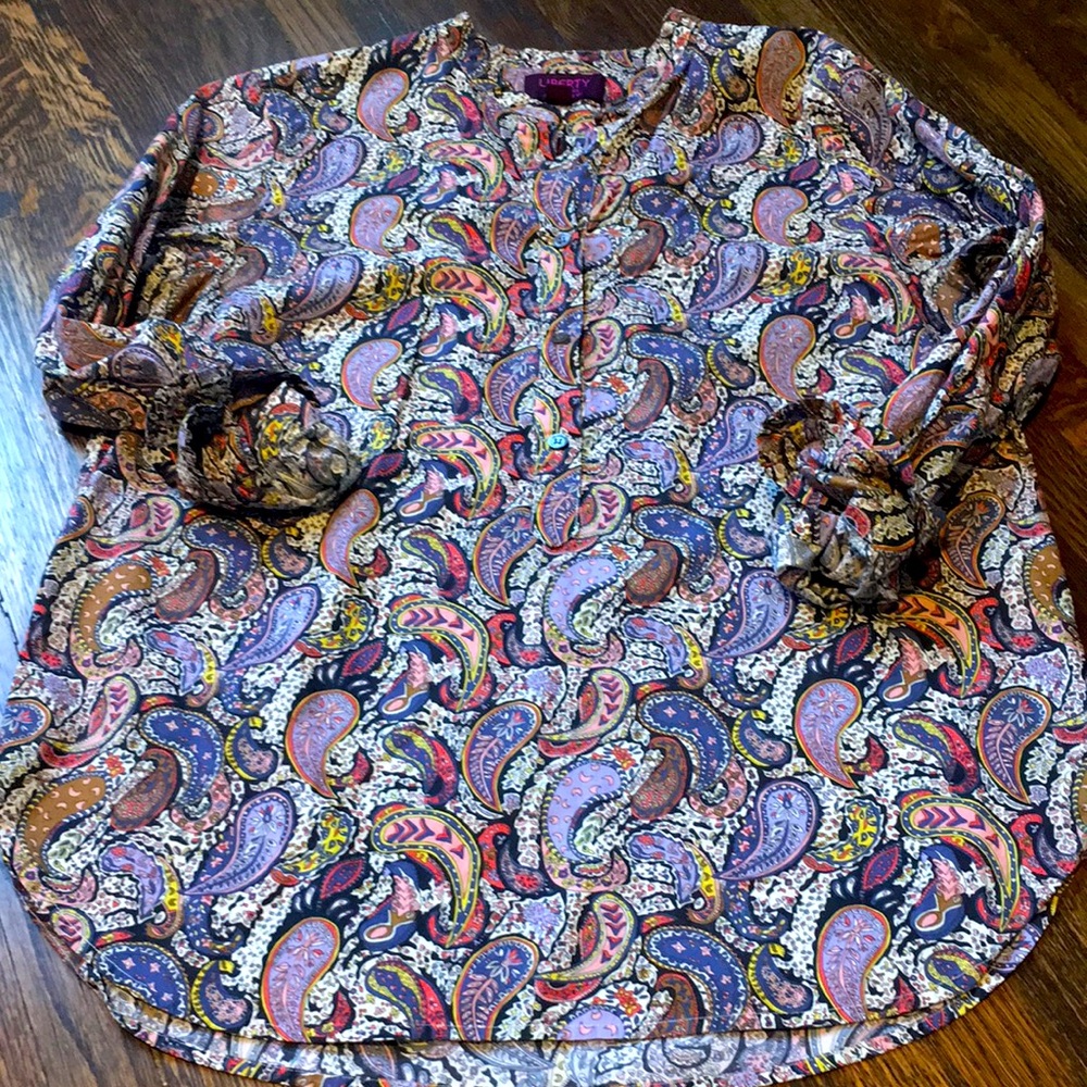 J.Crew Henley Pullover Top in Liberty Print Size 2